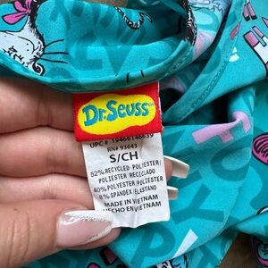 Dr. Seuss Teal Scrub Top